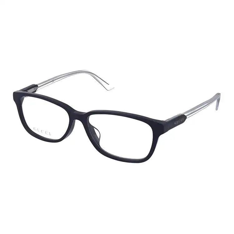 GUCCI Rectangular Eyeglass Frames Men's Blue