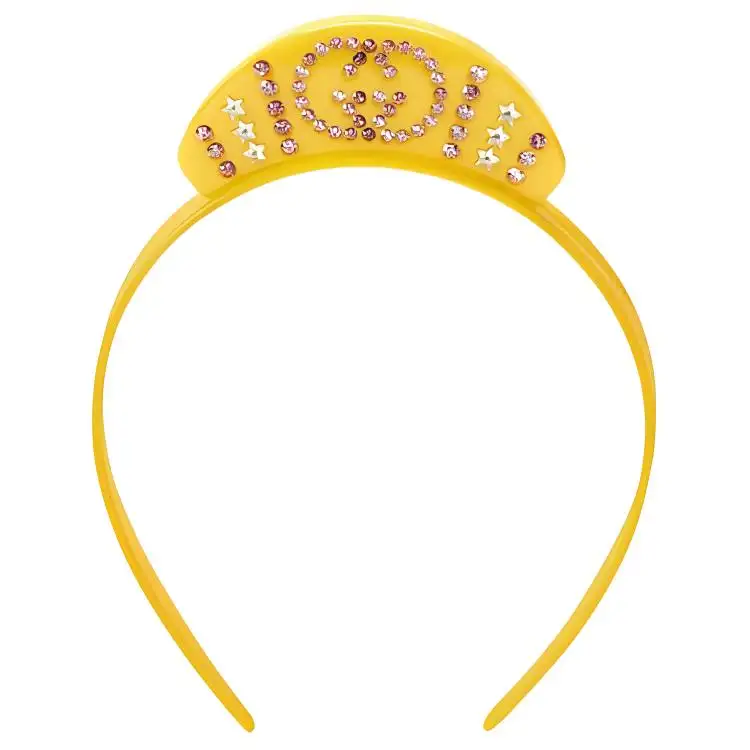 GUCCI Crystal Headbands Kids' Yellow