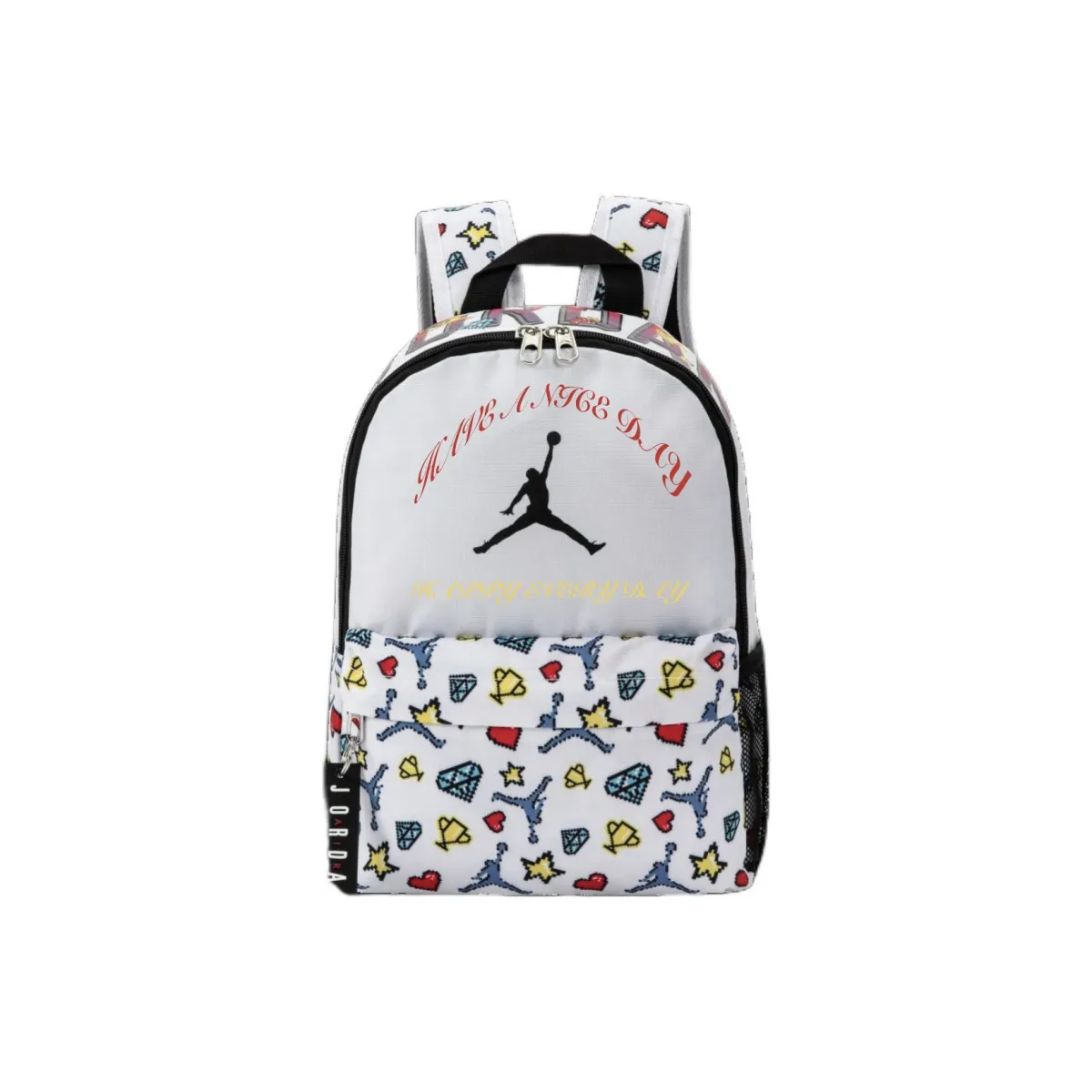 Jordan Polyester Backpack Unisex White