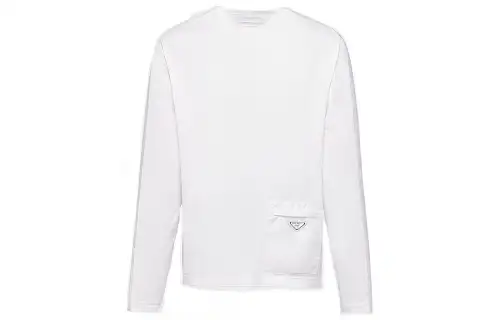 PRADA T Shirts Men's White Crew Neck