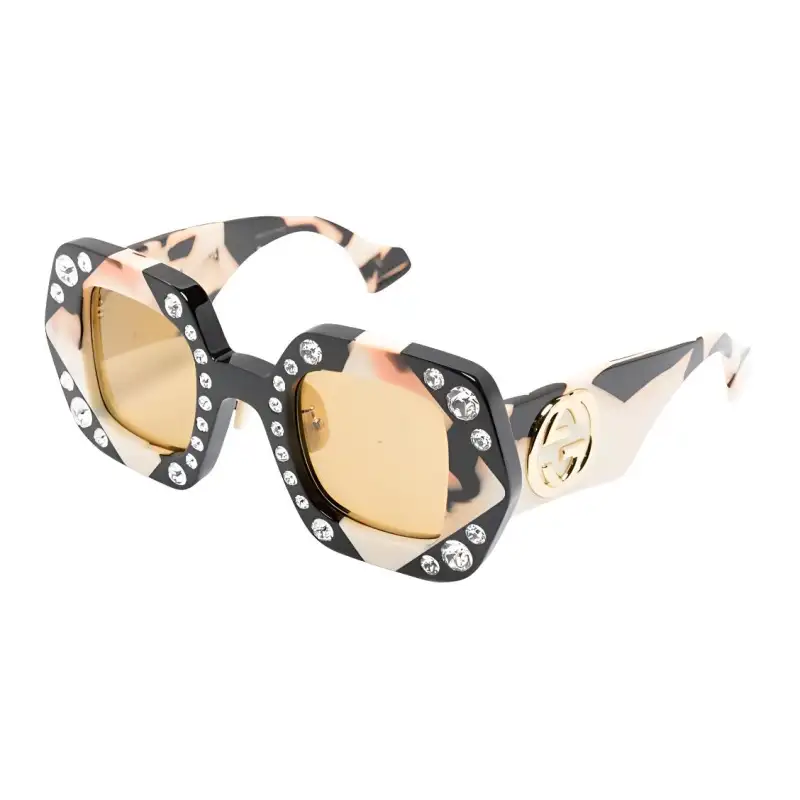 GUCCI Geometric Frame Sunglasses