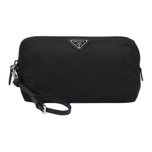 PRADA Re Nylon Fabric Clutch Women's Black