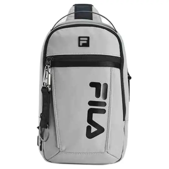 FILA Fitness Fabric Portable One Shoulder Crossbody Sling Bag Mini Unisex Misty Rain Gray