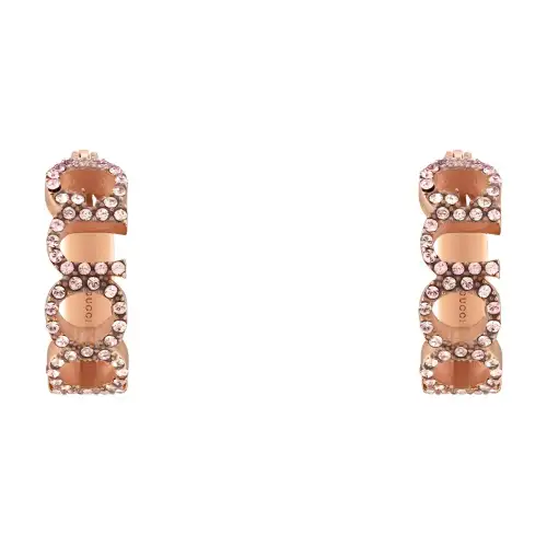 GUCCI 'GUCCI' Letter Hoop Earrings