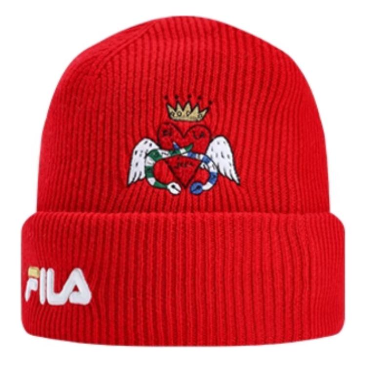 Женская шапка Fila (красная)