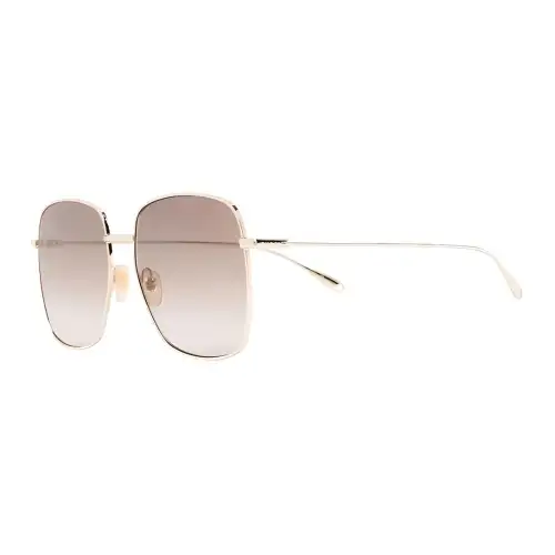 GUCCI Irregular Shape Sunglasses Men's Gold