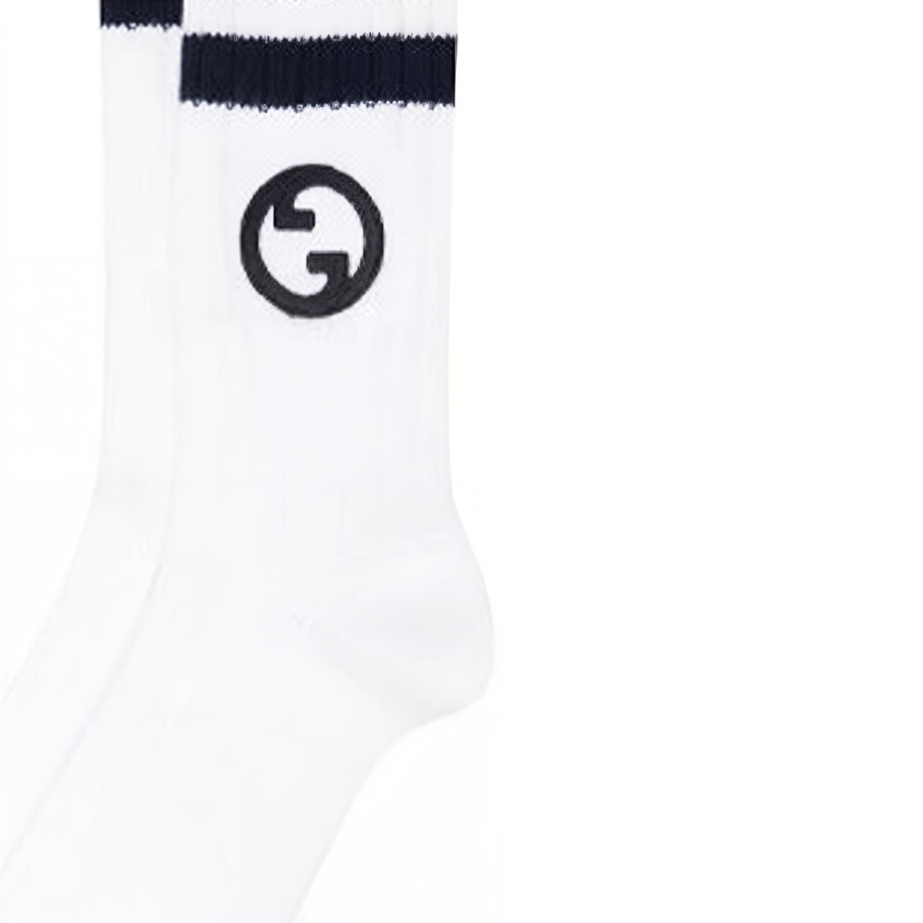 GUCCI Logo Embroidered Ribbed Socks