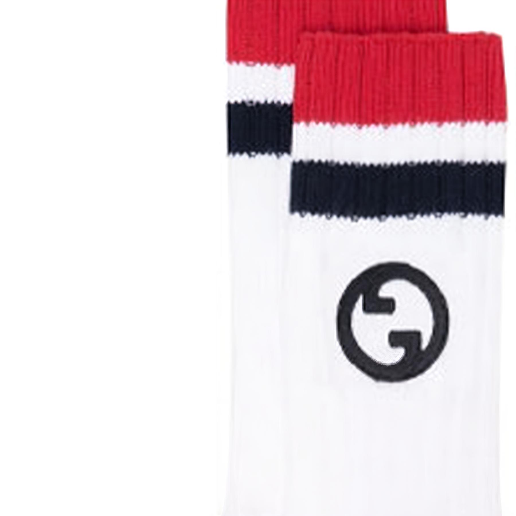 GUCCI Logo Embroidered Ribbed Socks