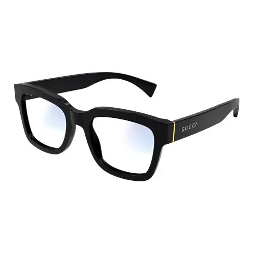 GUCCI Irregular Shape Eyeglass Frames Men's Black
