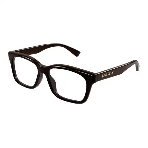 GUCCI Irregular Shape Eyeglass Frames Men's Brown