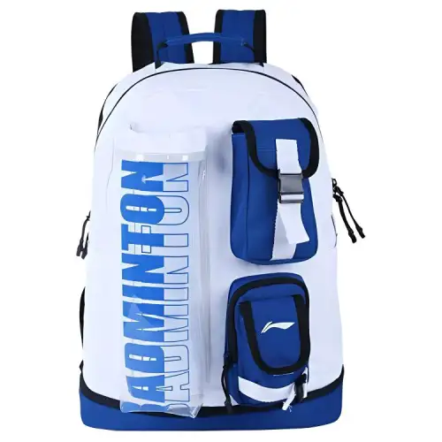 Li Ning Fabric Backpack Regular Unisex White Blue Multicolor