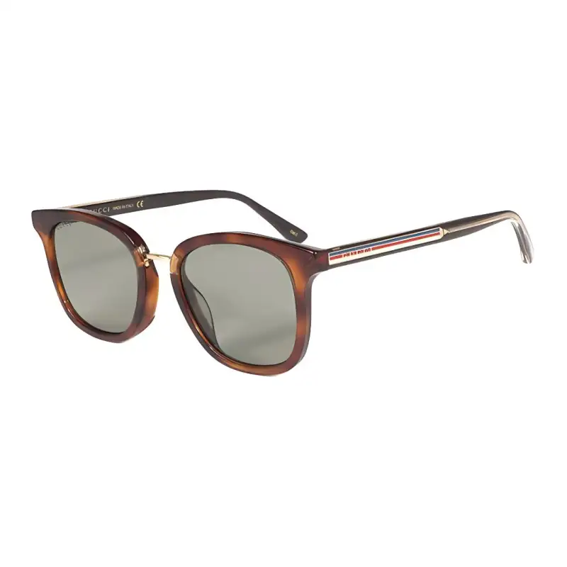 GUCCI Irregular Shape Sunglasses Unisex Tortoiseshell