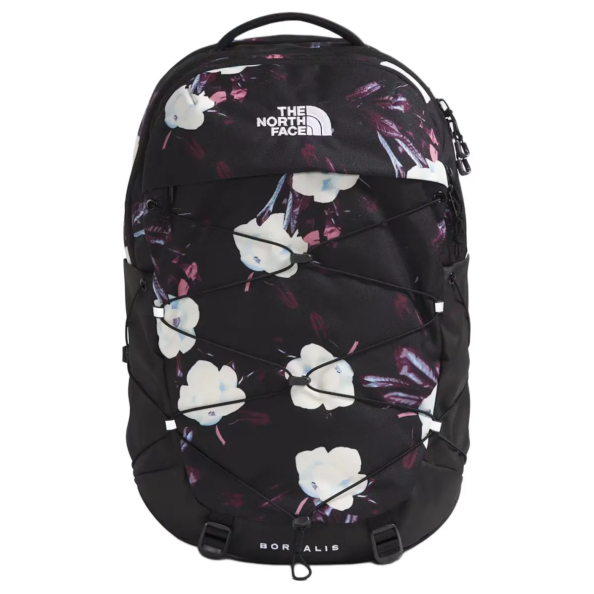 THE NORTH FACE 28L Outdoor Bags Recycled Nylon Black Winter Flower Print Women's