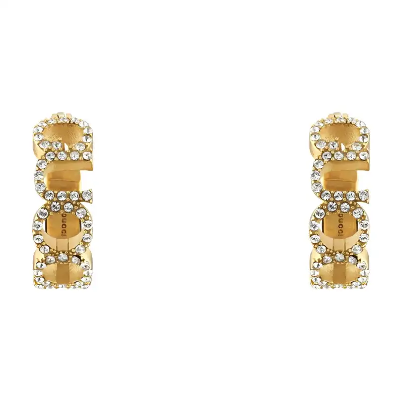 GUCCI 'GUCCI' Letter Hoop Earrings