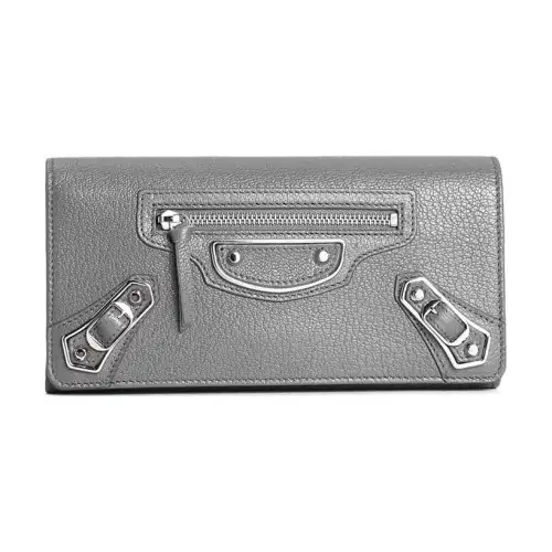 Balenciaga Sheepskin Wallet Women's Gray