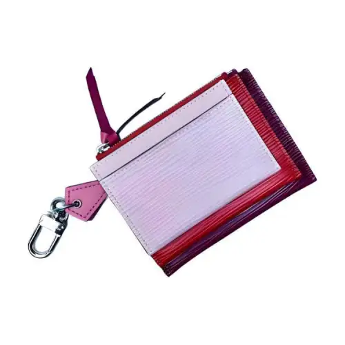 LOUIS VUITTON Leather Card Holder Women's Multicolor