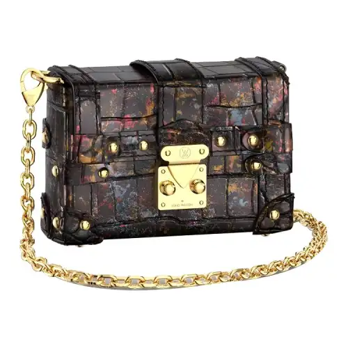 LOUIS VUITTON Crocodile Leather Shoulder Bag, Crossbody Bag Unisex Brown