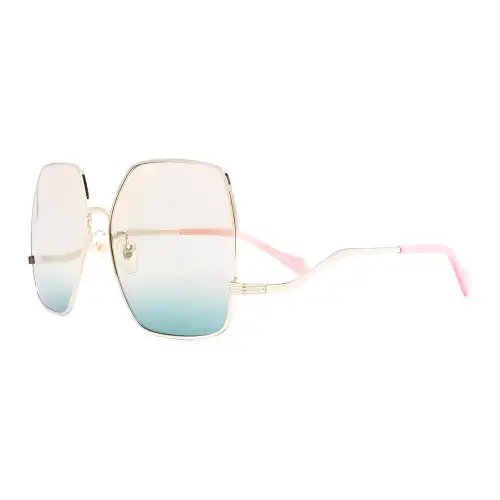Gucci oversize metal frame sunglasses