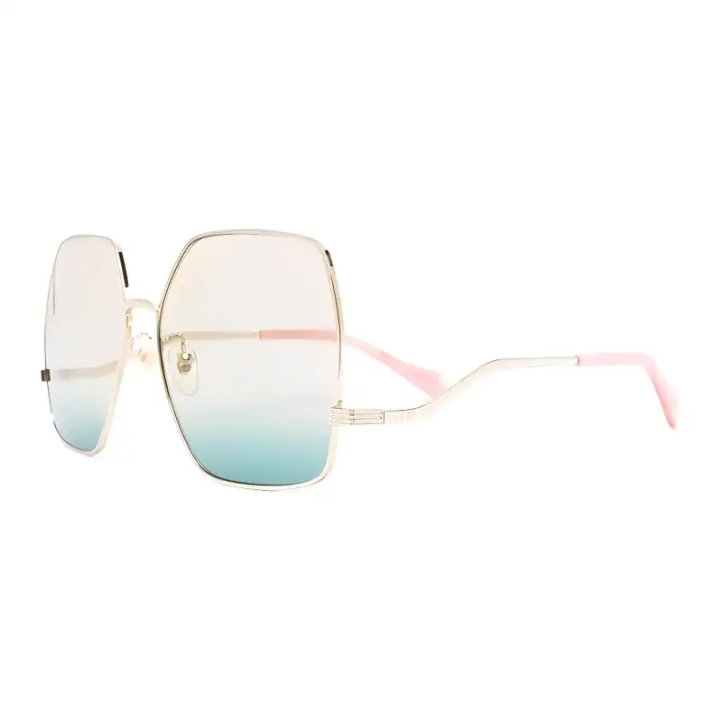 Gucci oversize metal frame sunglasses
