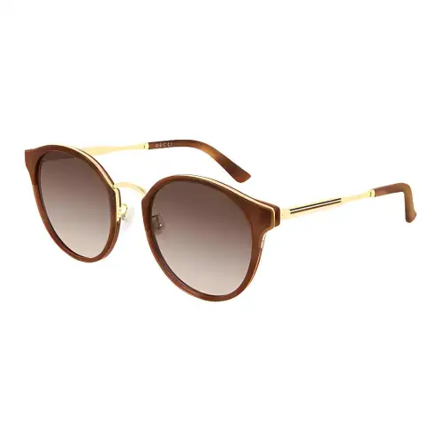 GUCCI Round Sunglasses Unisex Brown