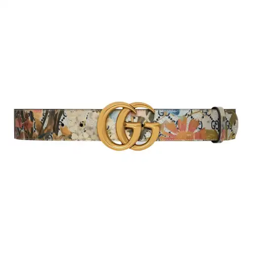 GUCCI GG Marmont Leather Belts Women's Multicolor Width 4cm
