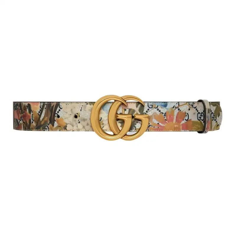 GUCCI GG Marmont Leather Belts Women's Multicolor Width 4cm