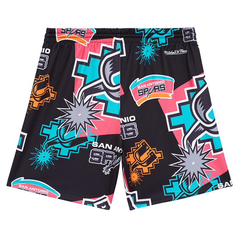 Mitchell Ness x NBA San Antonio Horse Spurs Basketball Shorts Unisex Black