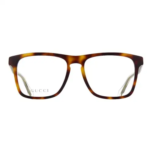 GUCCI Sun Protection Square Eyeglass Frames Unisex Tortoiseshell
