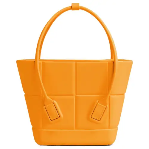 Bottega Veneta BV ARCO Rubber Handbag Mini Women's Orange