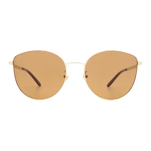 GUCCI Gold Round Sunglasses Women's