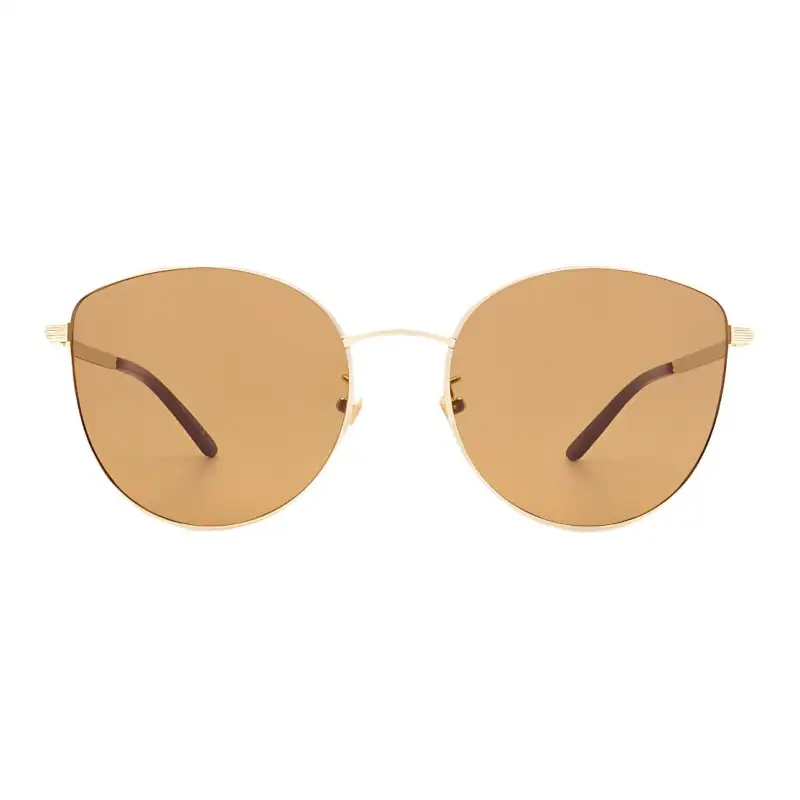 GUCCI Gold Round Sunglasses Women's