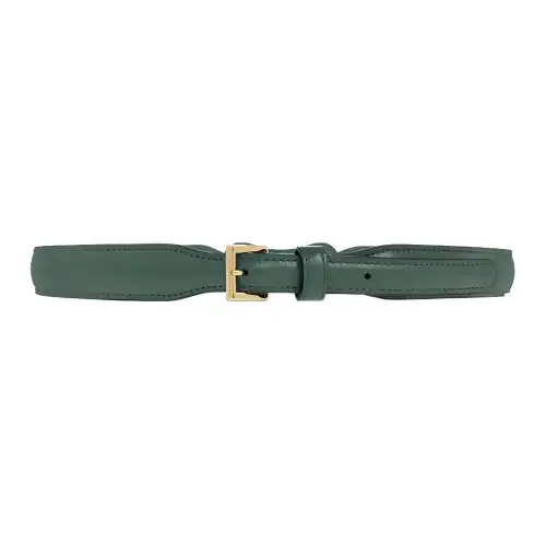 GUCCI Horsebit Cow Leather Belts Women's Green Width 2.3cm