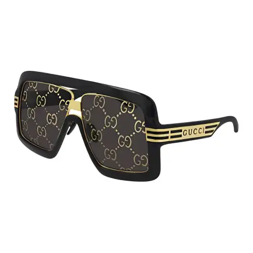 GUCCI Fashion Square Sunglasses Unisex Black