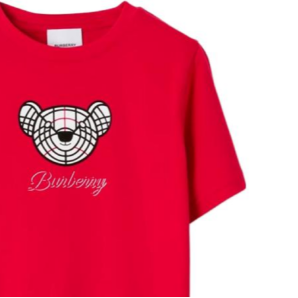 Женская футболка Burberry Teddy Bear (розовая) — фото 5