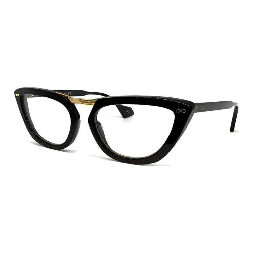 GUCCI Irregular Shape Eyeglass Frames Women's Black