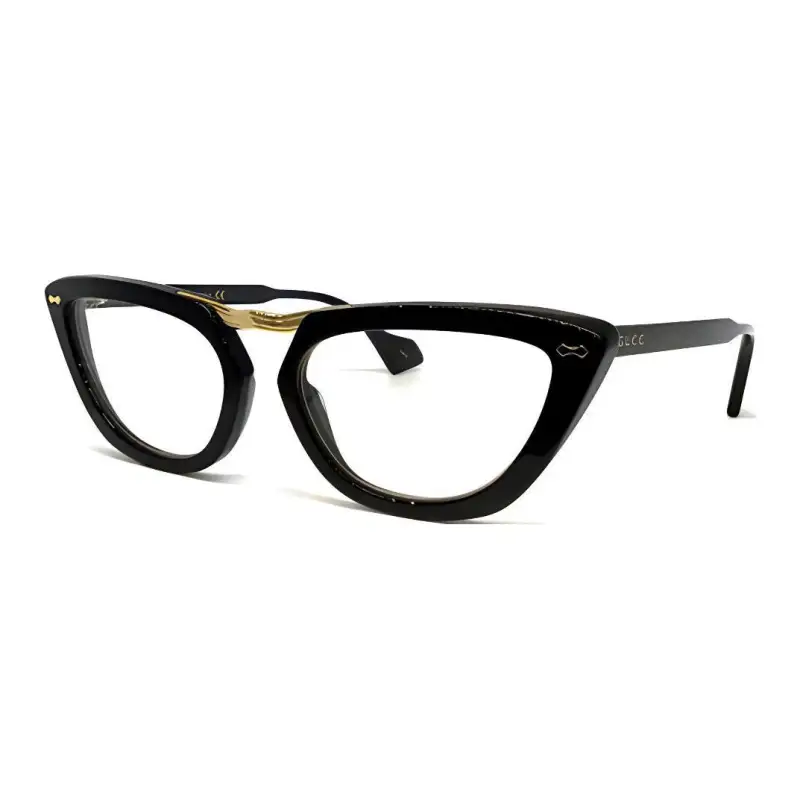 GUCCI Irregular Shape Eyeglass Frames Women's Black