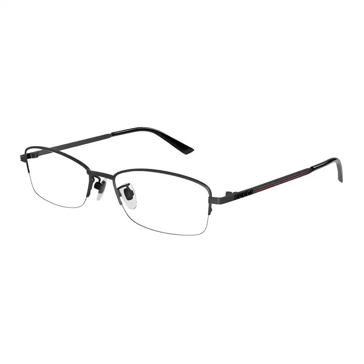 GUCCI Irregular Shape Eyeglass Frames Men's Black