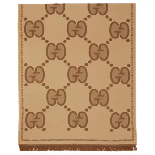GUCCI Knit Scarves Women's Khaki