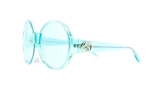 GUCCI Plate Butterfly Prescription Glasses Women's Blue
