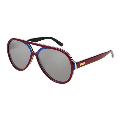 GUCCI Sun Protection Aviator Sunglasses Women's Red