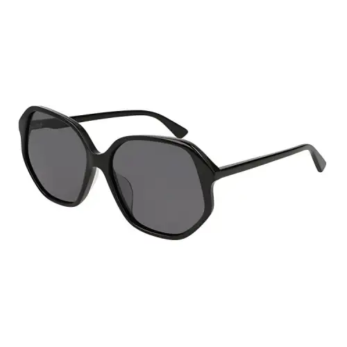 GUCCI Black Injection Molding Irregular Shape Sunglasses Women's