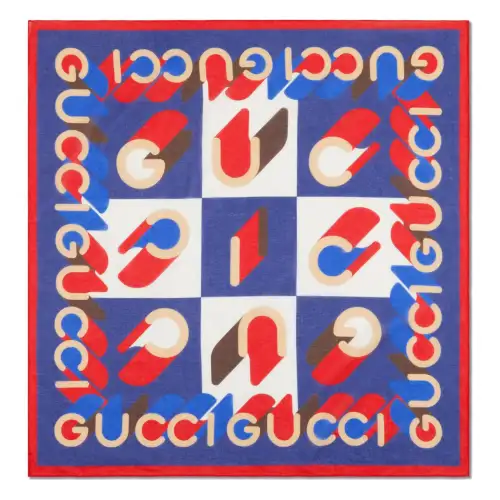 GUCCI Knit Scarves Men's Blue