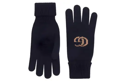 【Previous Season】intarsia-knit logo gloves