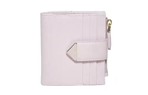 PRADA Saffiano Leather Wallet Women's Light Pink