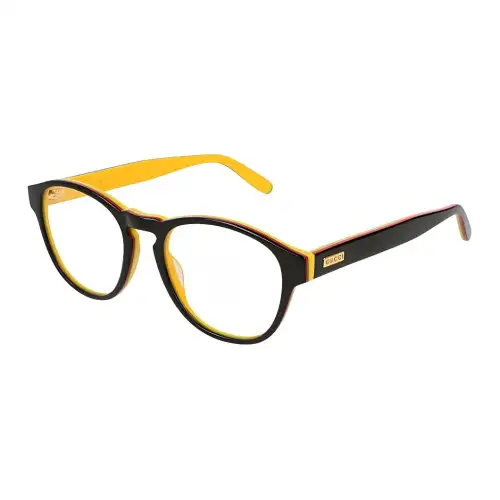 GUCCI Irregular Shape Eyeglass Frames Unisex Black