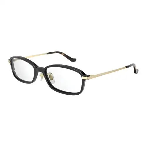GUCCI Irregular Shape Eyeglass Frames Men's Black