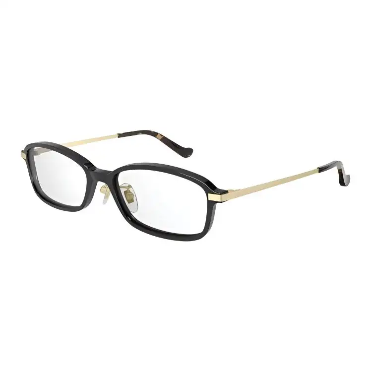 GUCCI Irregular Shape Eyeglass Frames Men's Black