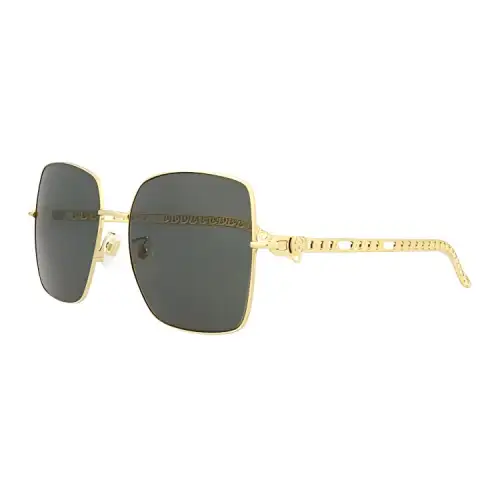 GUCCI Alloy Square Sunglasses Unisex Gold