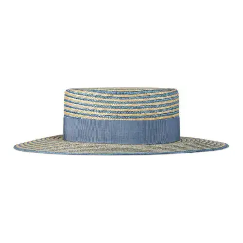 GUCCI Straw Hat Women's Blue/Beige