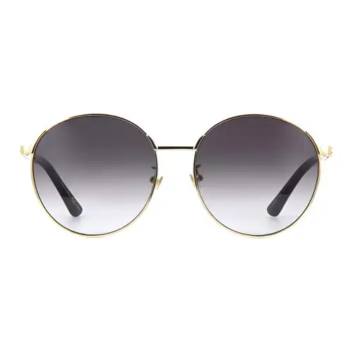 GUCCI Round Sunglasses Women's Gold